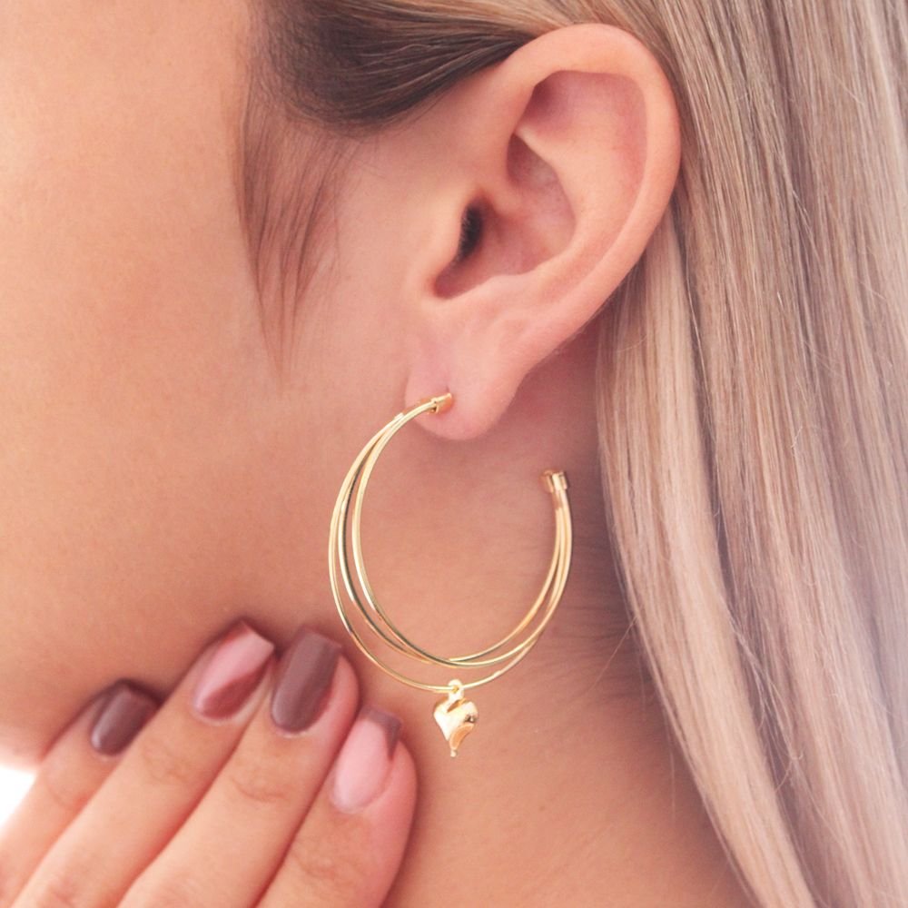 Ag-1525-Do Brinco Meia Argola Detalhada Com Coração