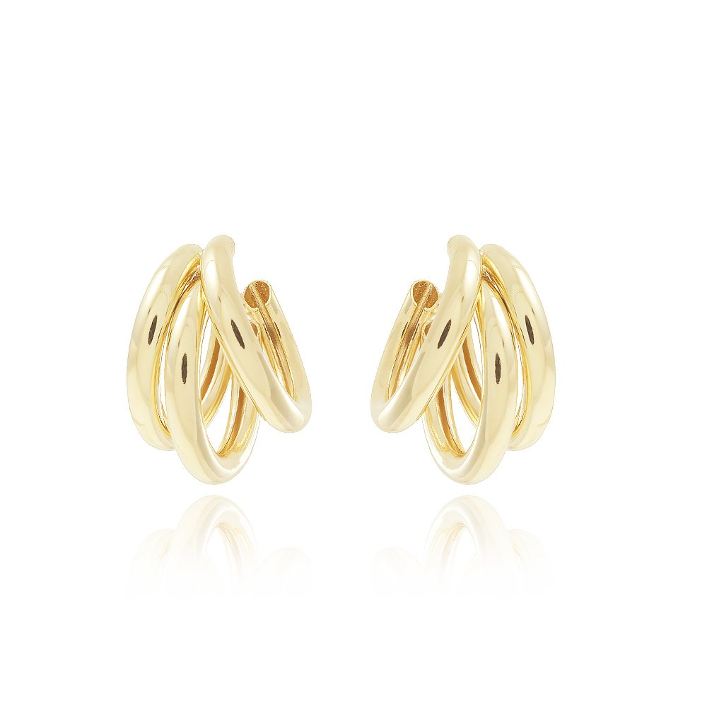 Ag-1531-Do Brinco Meia Argola Tripla (27,5mm)