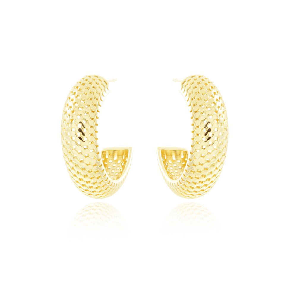 Ag-1590-Do Brinco Meia Argola Detalhado (26,5mm) Ag-1590-Do Brinco Meia Argola Detalhado (26,5mm)