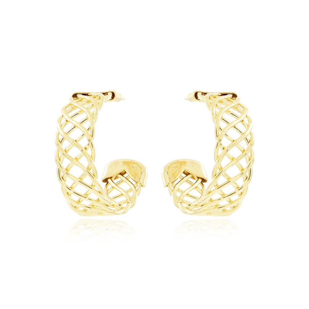 Ag-1592-Do Brinco Meia Argola Detalhado (29mm) Ag-1592-Do Brinco Meia Argola Detalhado (29mm)