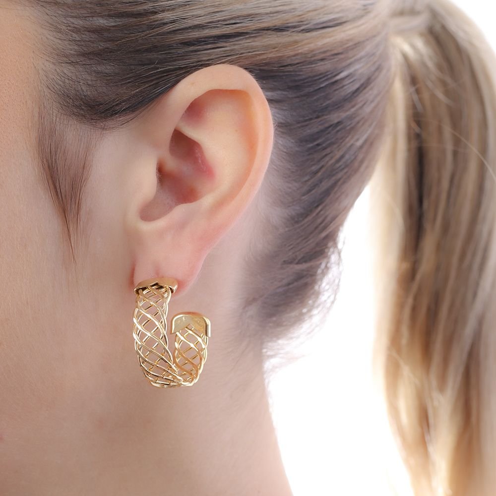 Ag-1592-Do Brinco Meia Argola Detalhado (29mm) Ag-1592-Do Brinco Meia Argola Detalhado (29mm)