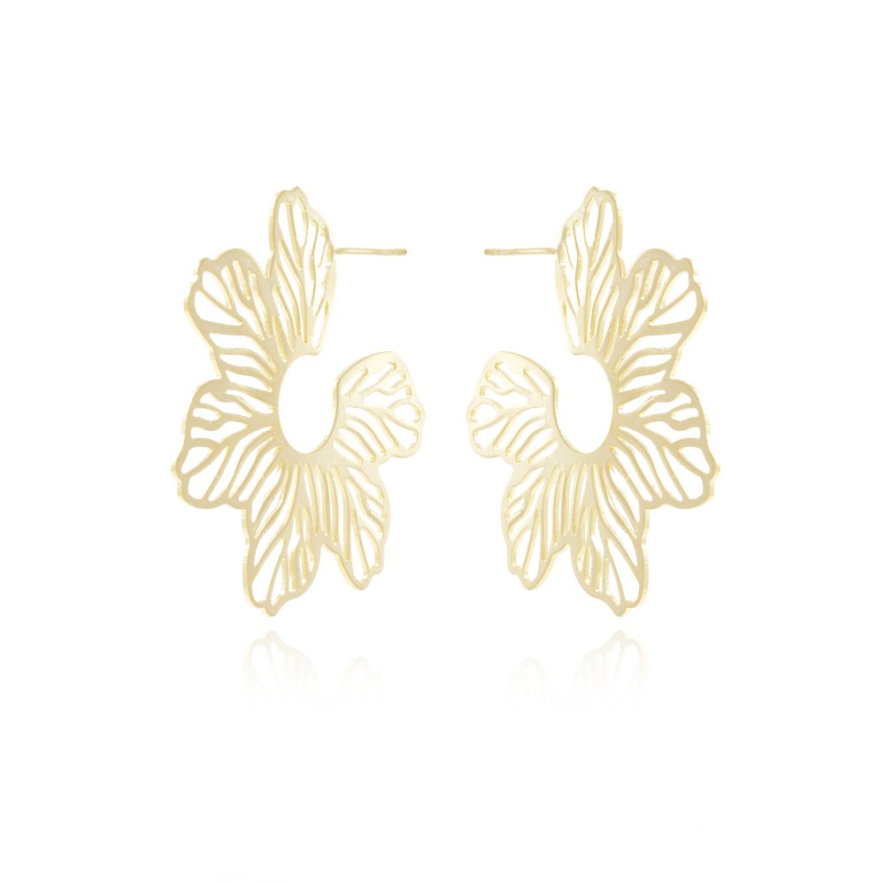 Ag-1601-Do Brinco De Argola Floral (39,5mm) Ag-1601-Do Brinco De Argola Floral (39,5mm)