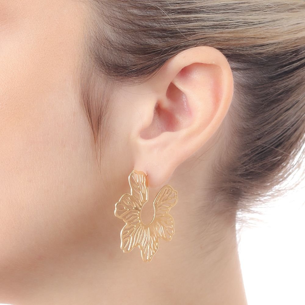 Ag-1601-Do Brinco De Argola Floral (39,5mm) Ag-1601-Do Brinco De Argola Floral (39,5mm)