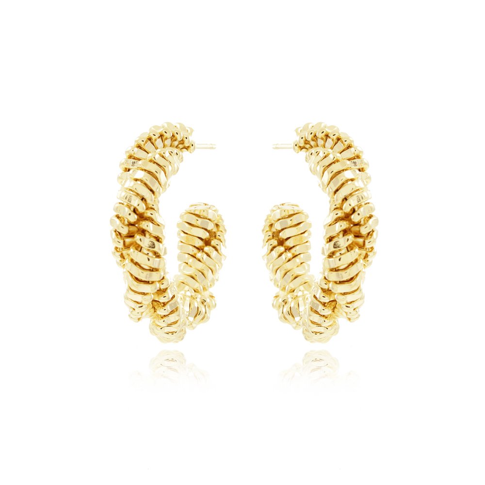 Ag-1607-Do Brinco Meia Argola Detalhada (26,5mm). 