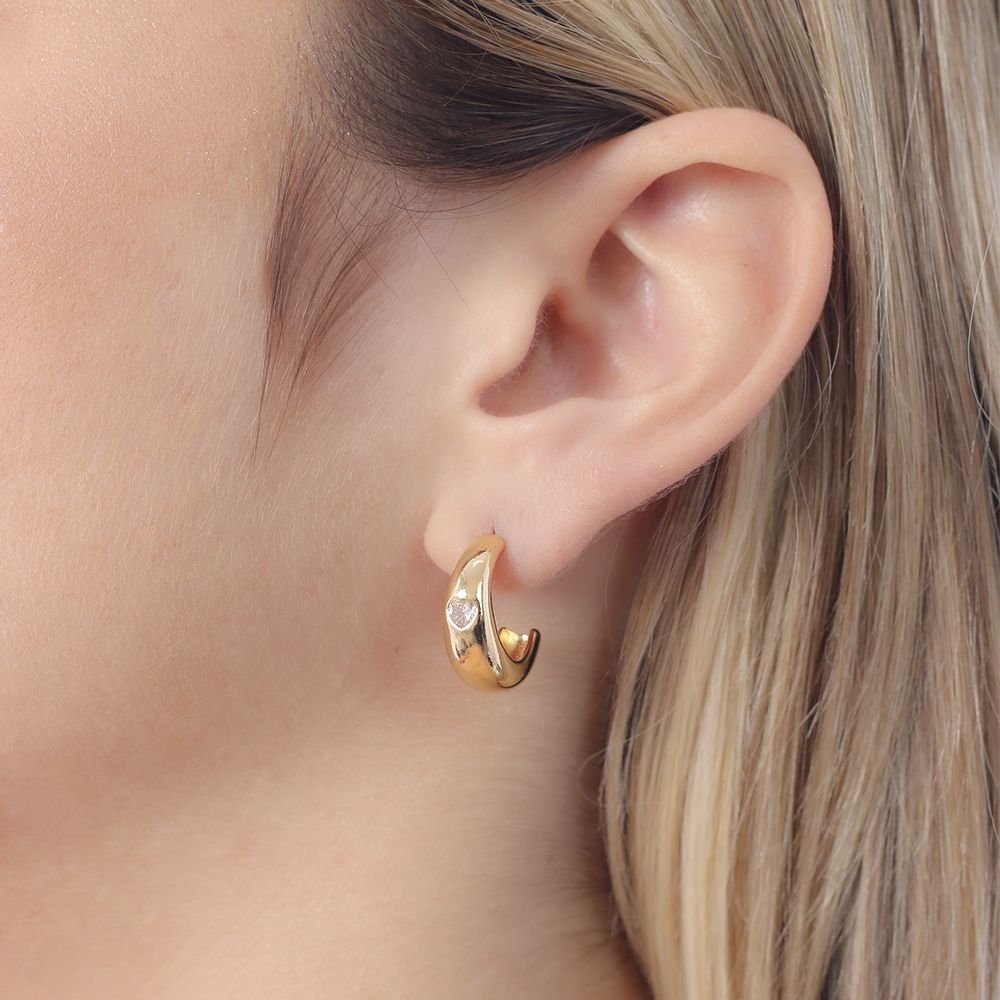 Ag-1617-Do Brinco Meia Argola Cravejada Com Coração (19mm).