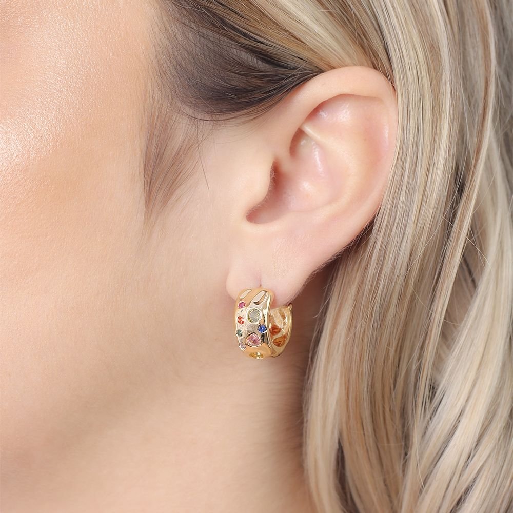 Ag-1657-Do Brinco Meia Argola Cravejada (19mm).