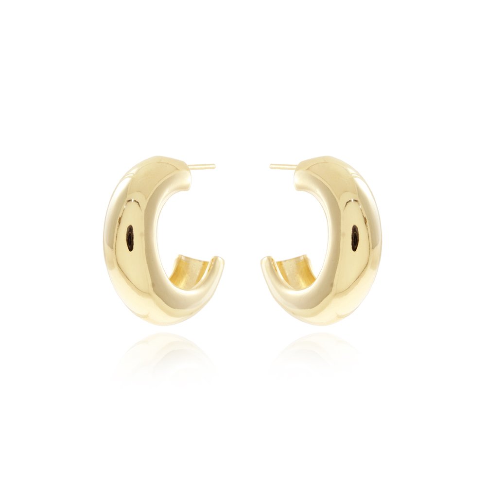Ag-1679-Do Brinco Meia Argola Tubo Lisa (2,5cm).