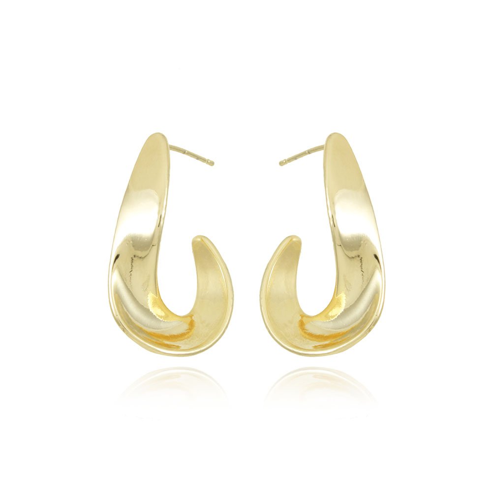 Ag-1764-Do Brinco Meia Argola Detalhada (3,0cm).