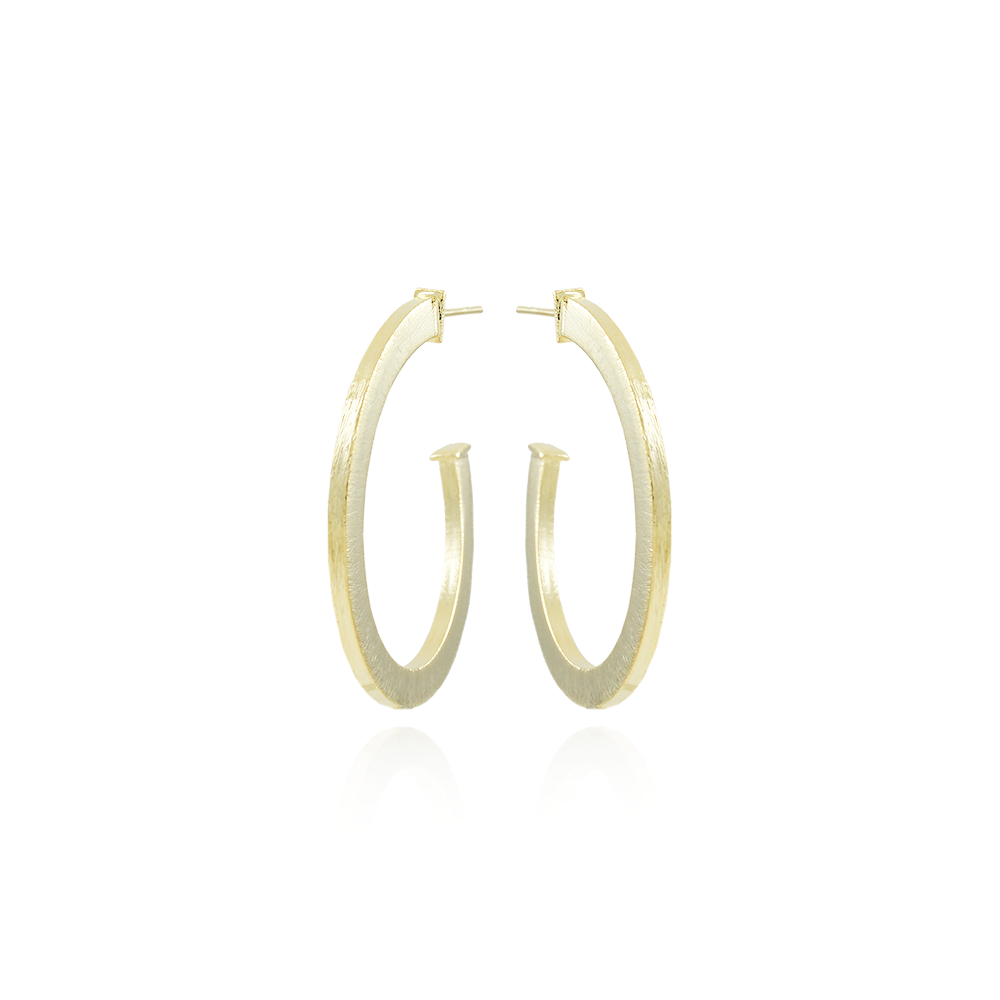 Ag-1868-Do Brinco Meia Argola Tubo Retangular (4mm).