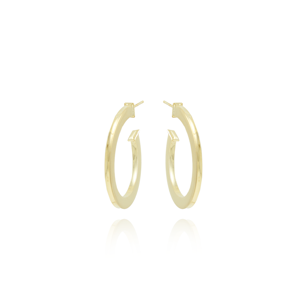 Ag-1876-Do Brinco Meia Argola Tubo Retangular (2x33mm).