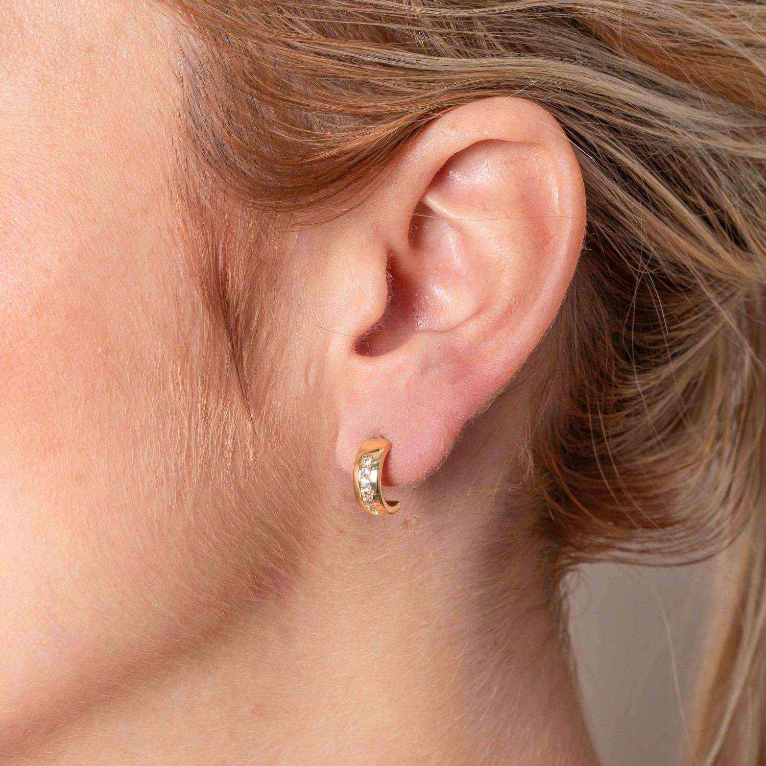 Ag-1930-Do Brinco Meia Argola Cristal.