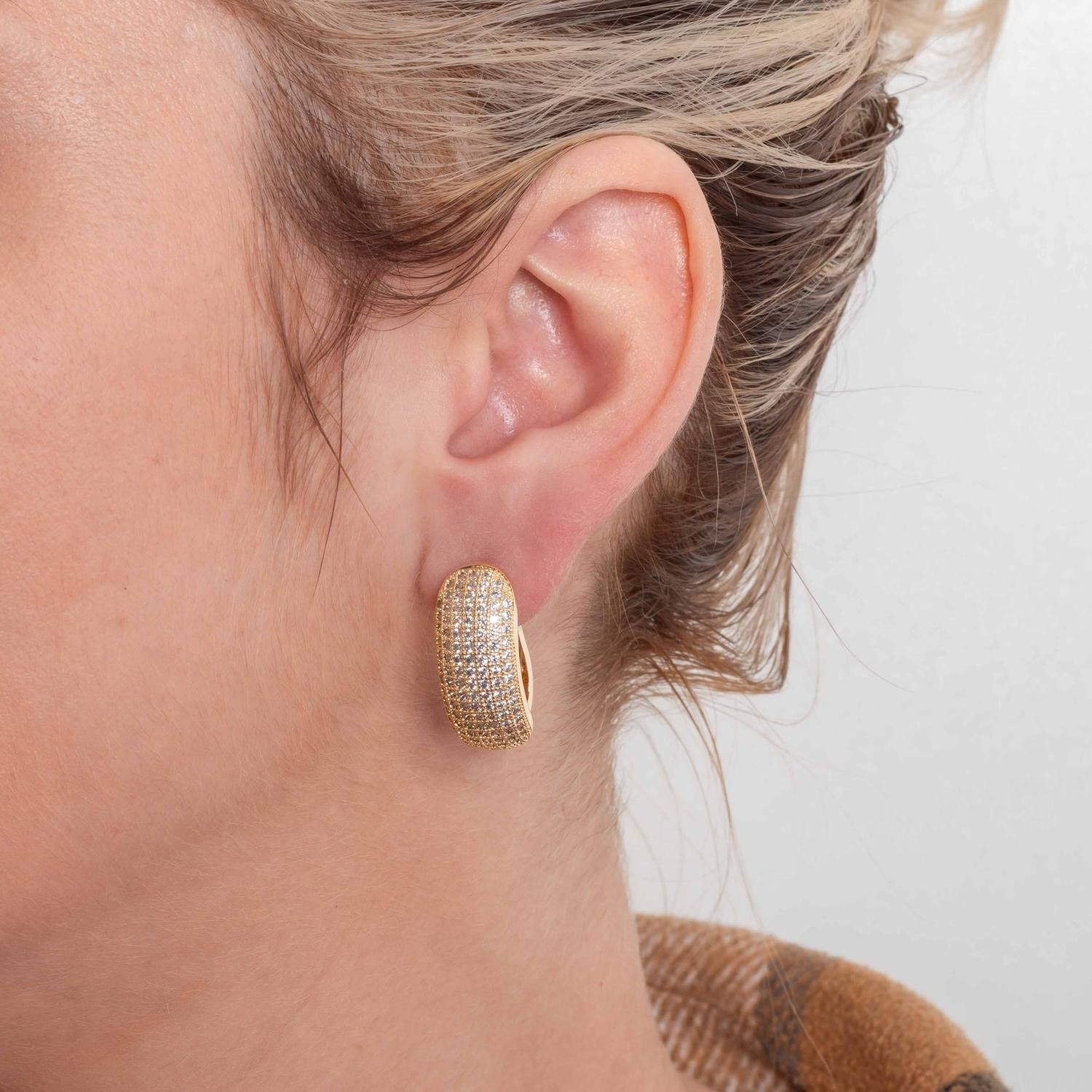 Ag-2072-Do Brinco De Argola Articulada Cravejada.