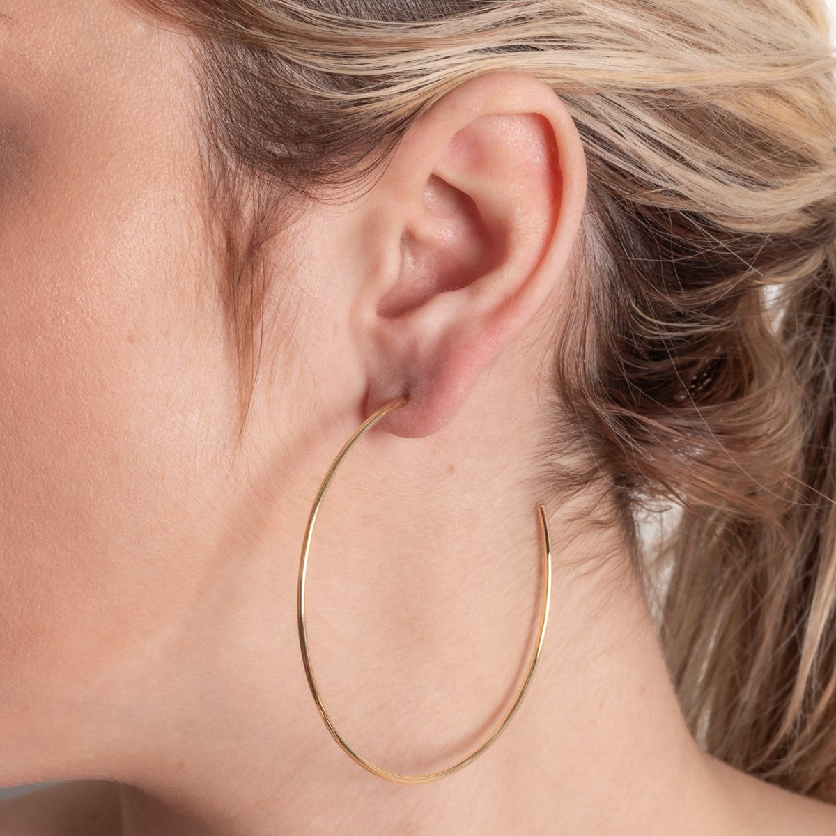 Ag-2101-Do Brinco Meia Argola Lisa (2mmx69mm).