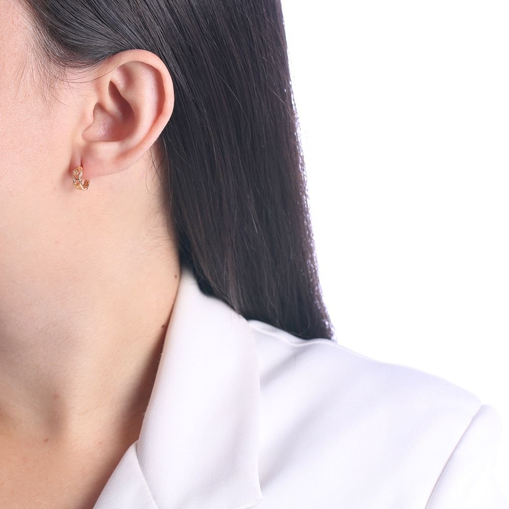 Ag-277-Do Brinco De Argolinha De Corações