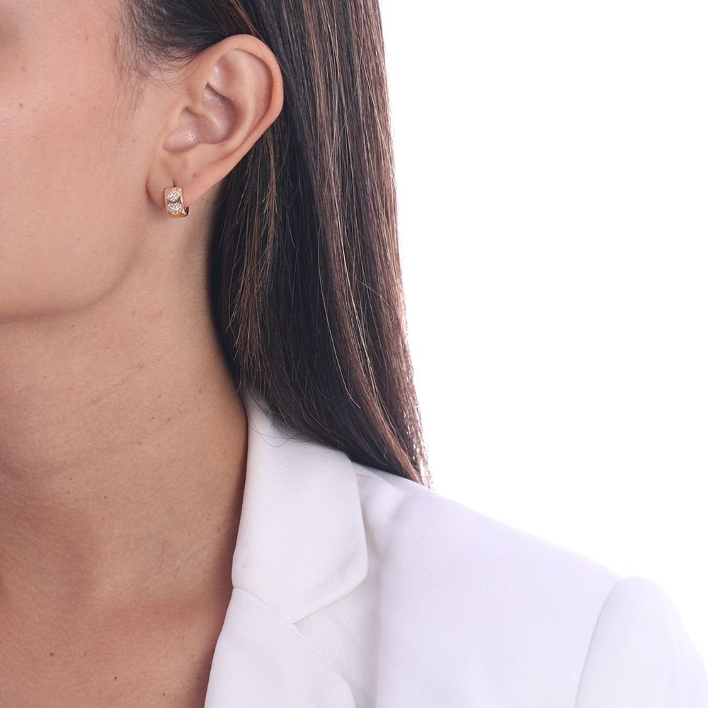 Ag-280-Do Brinco Argola 11mm Com Coração Cravejado