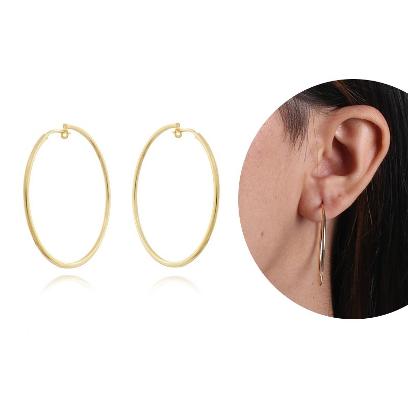 Ag-394-Do Brinco De Argola Média 36mm