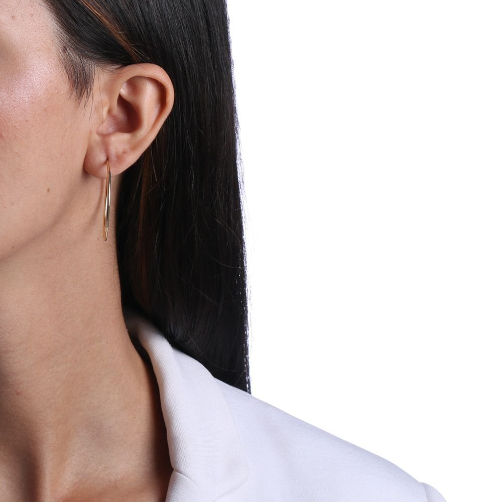 Ag-394-Do Brinco De Argola Média 36mm