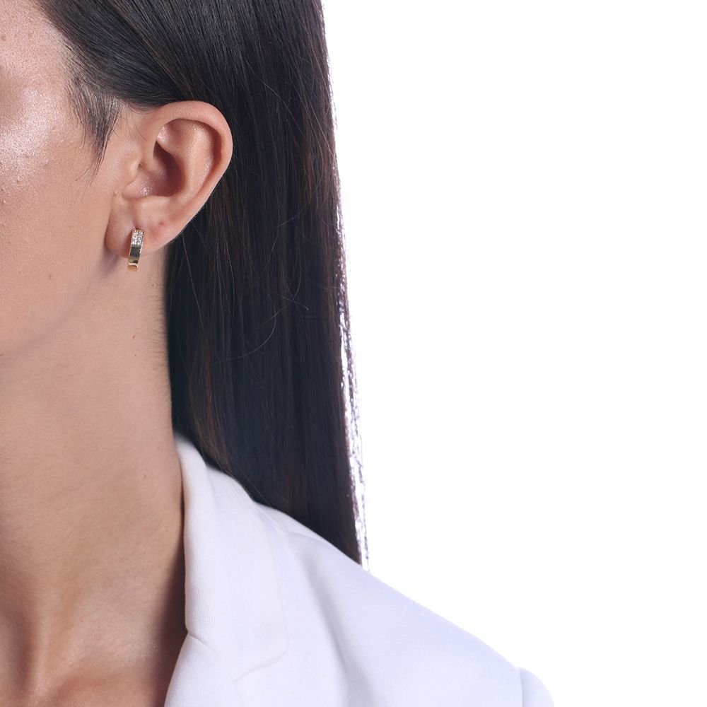 Ag-422-Do Brinco De Argolinha Cravejada.