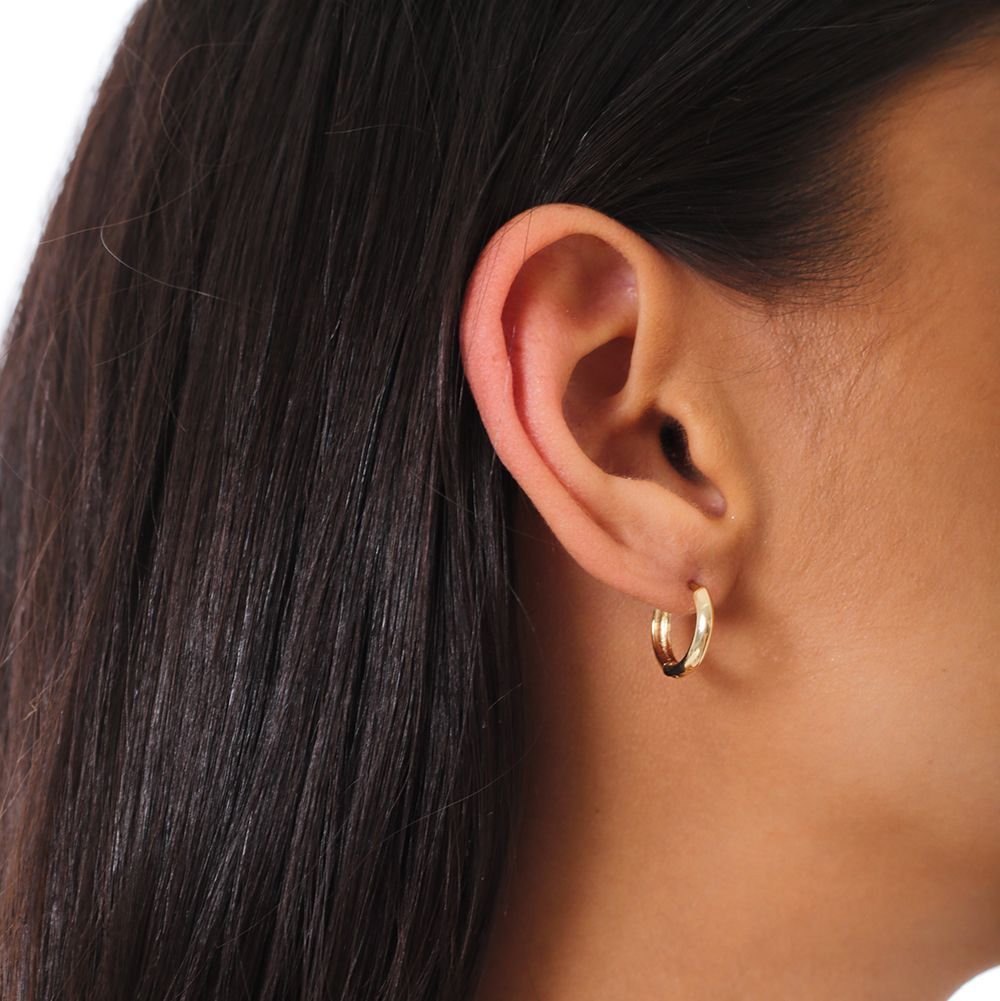 Ag-520-Do Brinco De Argola Articulada Lisa (13mm)