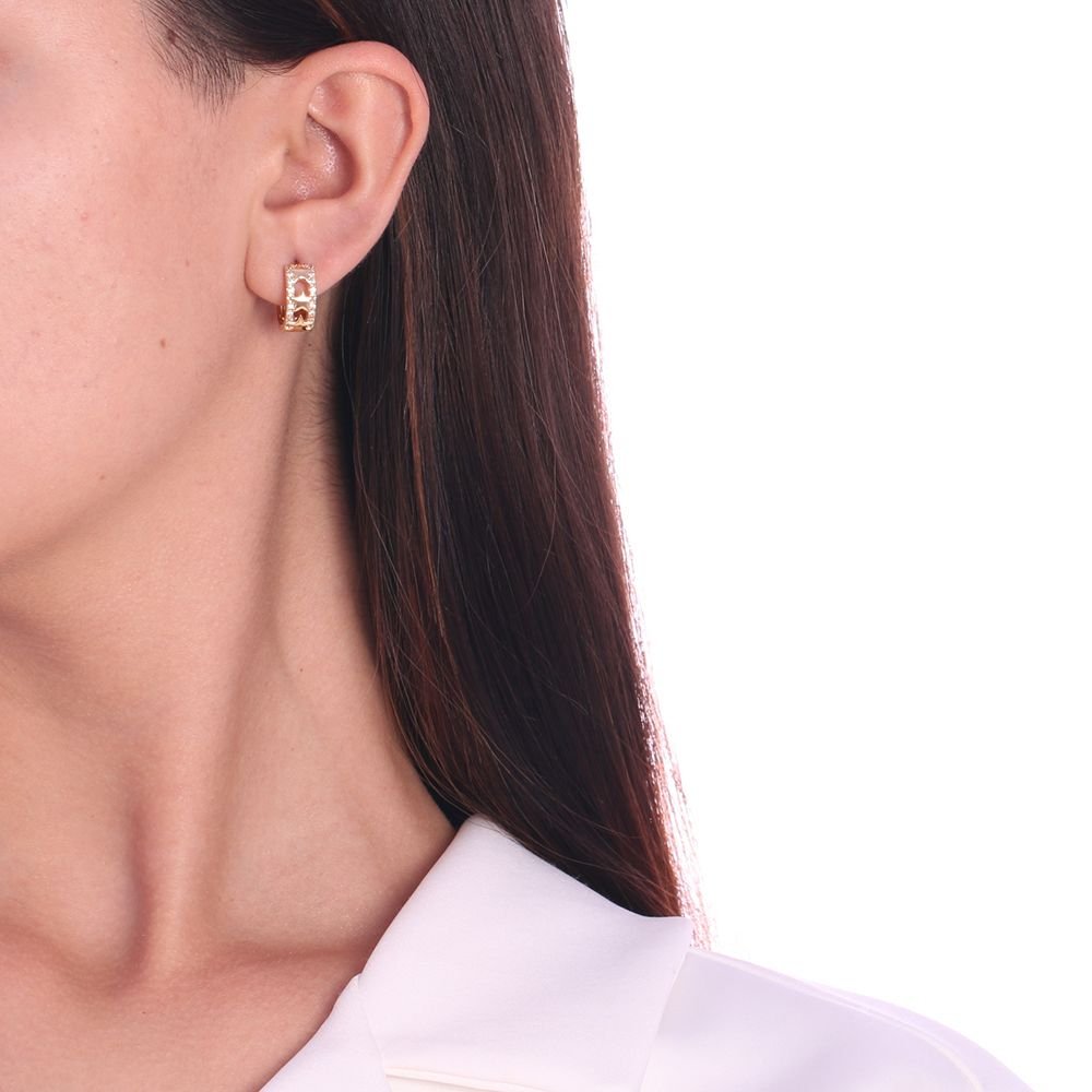 Ag-579-Do Brinco Argolinha De Estrela Cravejado