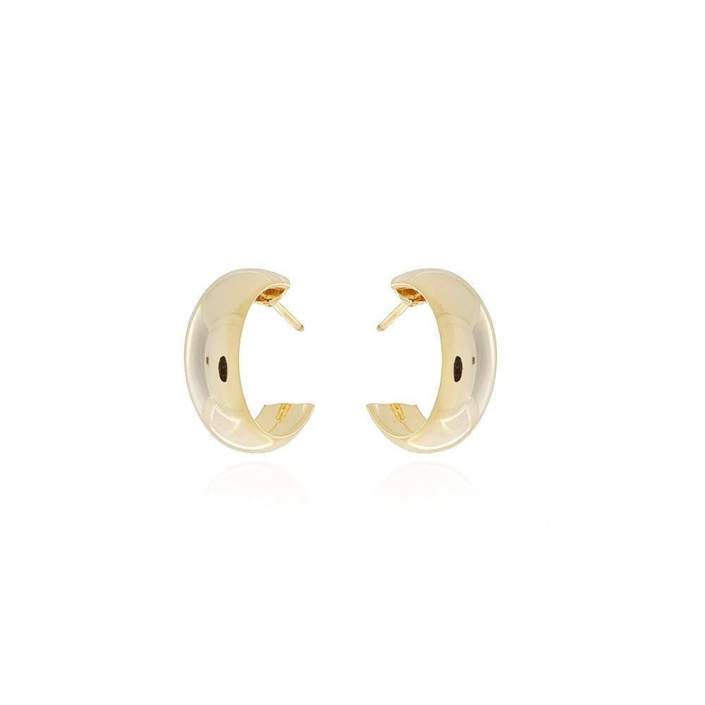 Ag-683-Do (12mm) Brinco Meia Argola Lisa