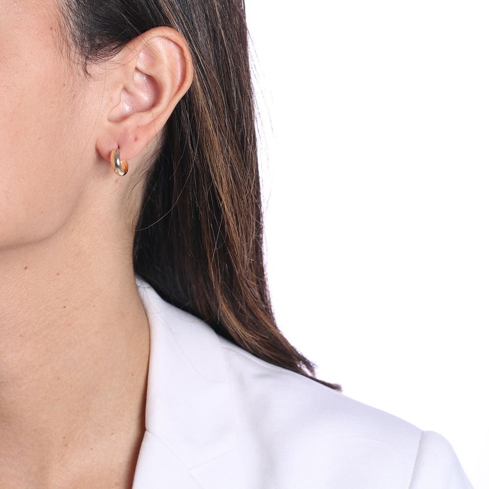 Ag-685-Do Brinco Meia Argolinha Lisa (13mm)