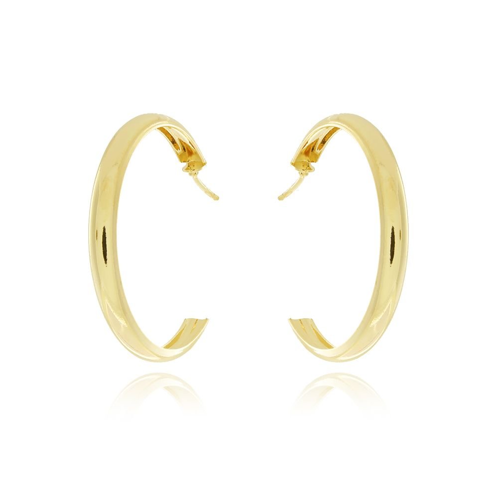 Ag-687-Do Brinco Meia Argola Lisa (33mm)