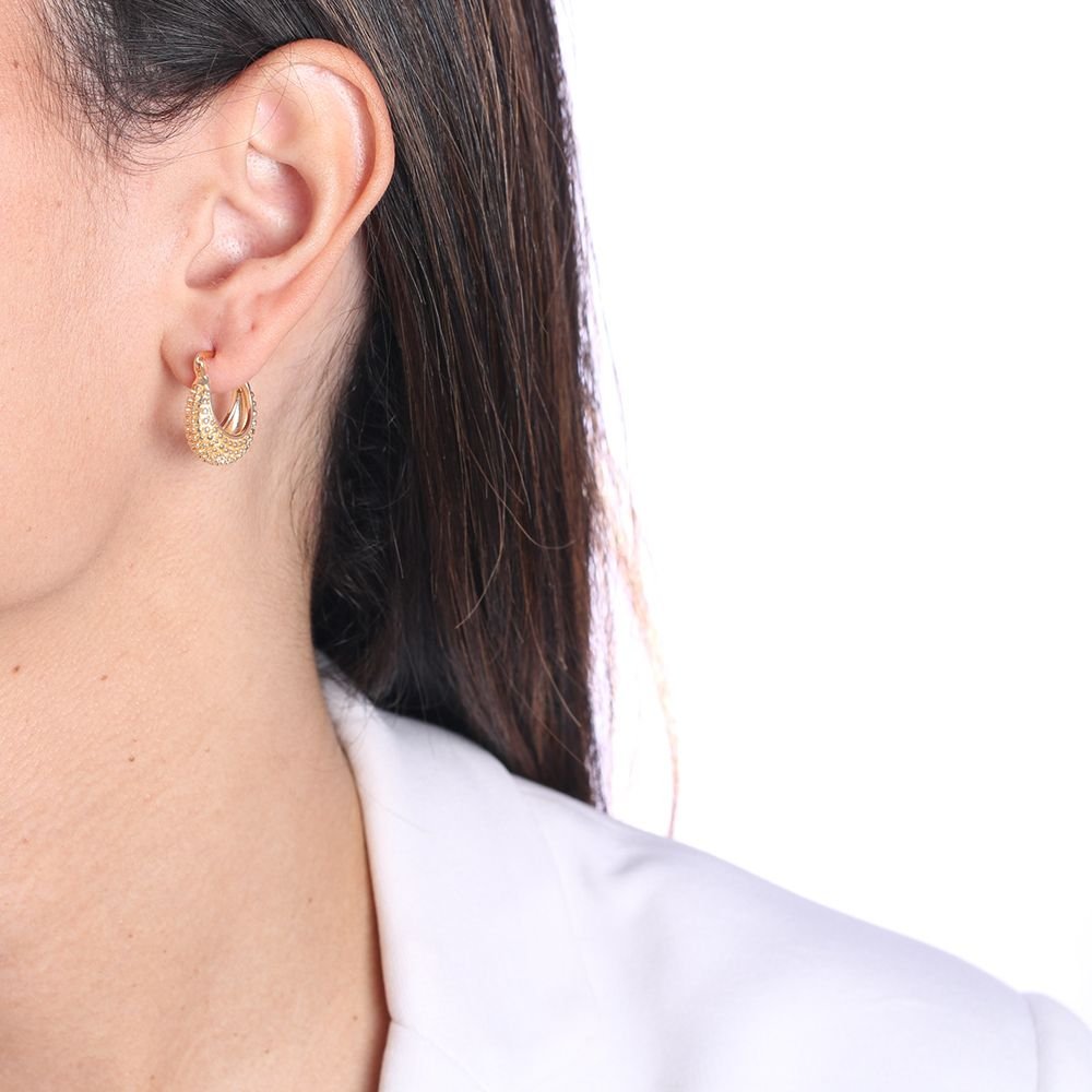 Ag-782-Do Brinco De Argola Com Relevo (21mm)