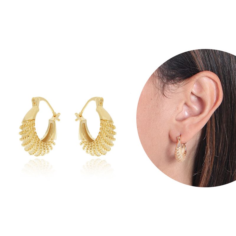 Ag-783-Do Brinco De Argola Com Relevo (23mm)