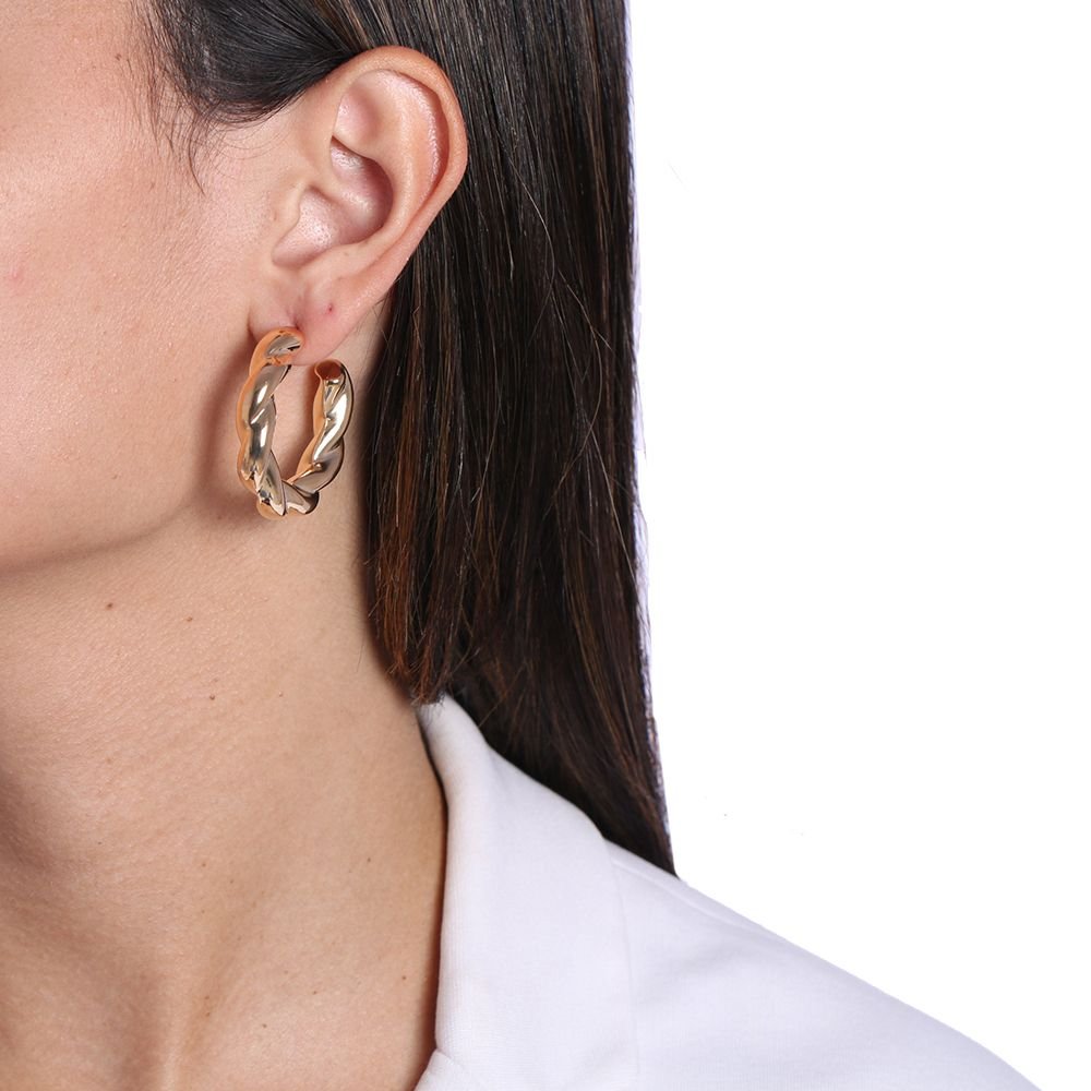 Ag-842-Do Brinco De Argola Torcida (39mm)