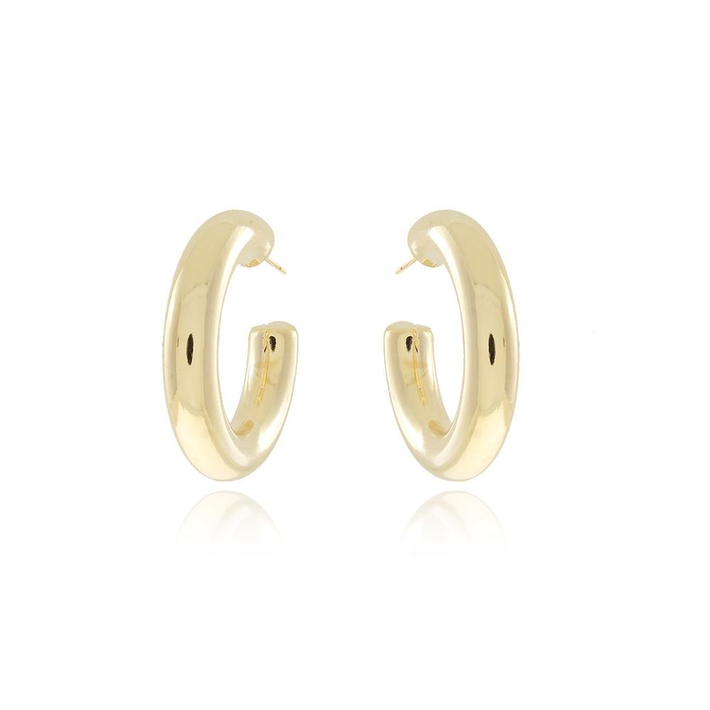 Ag-845-Do (39mm) Brinco Meia Argola Tubular