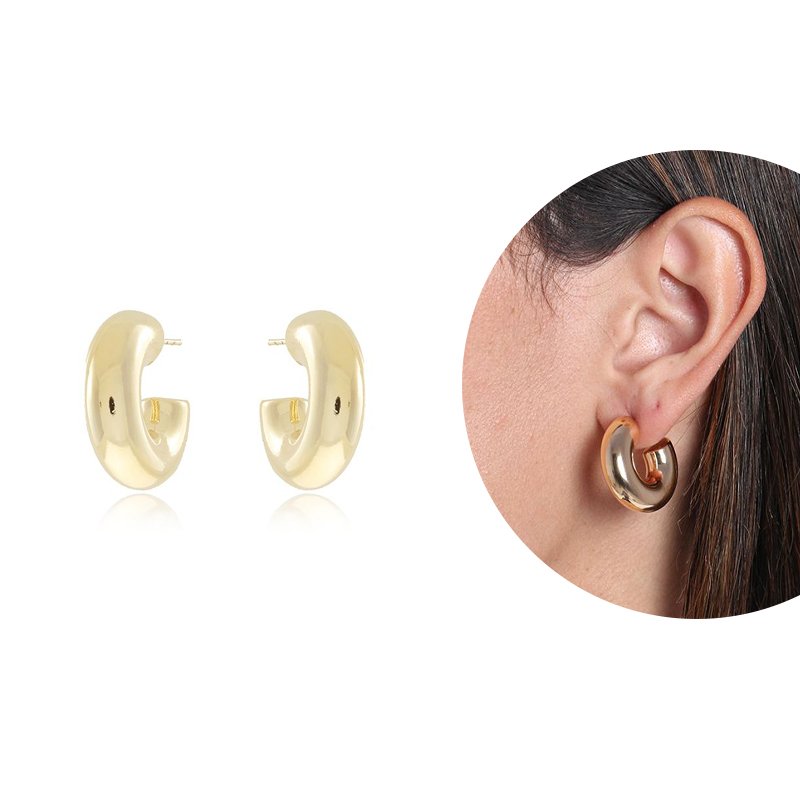 Ag-846-Do Brinco Meia Argola Tubular (25mm)