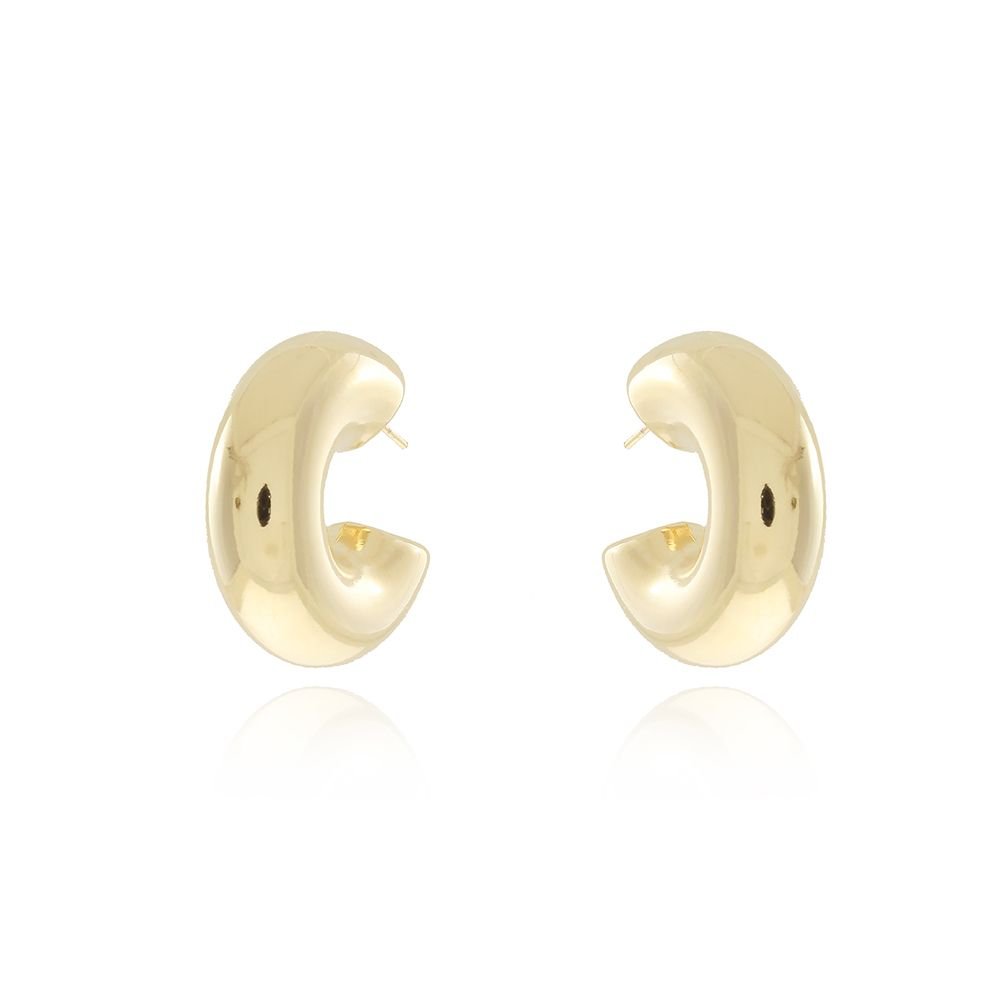 Ag-850-Do (33,5mm) Brinco Meia Argola