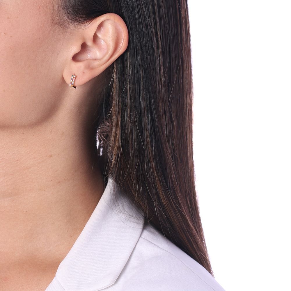 Ag-906-Do Brinco De Argolinha Colorida (8mm)