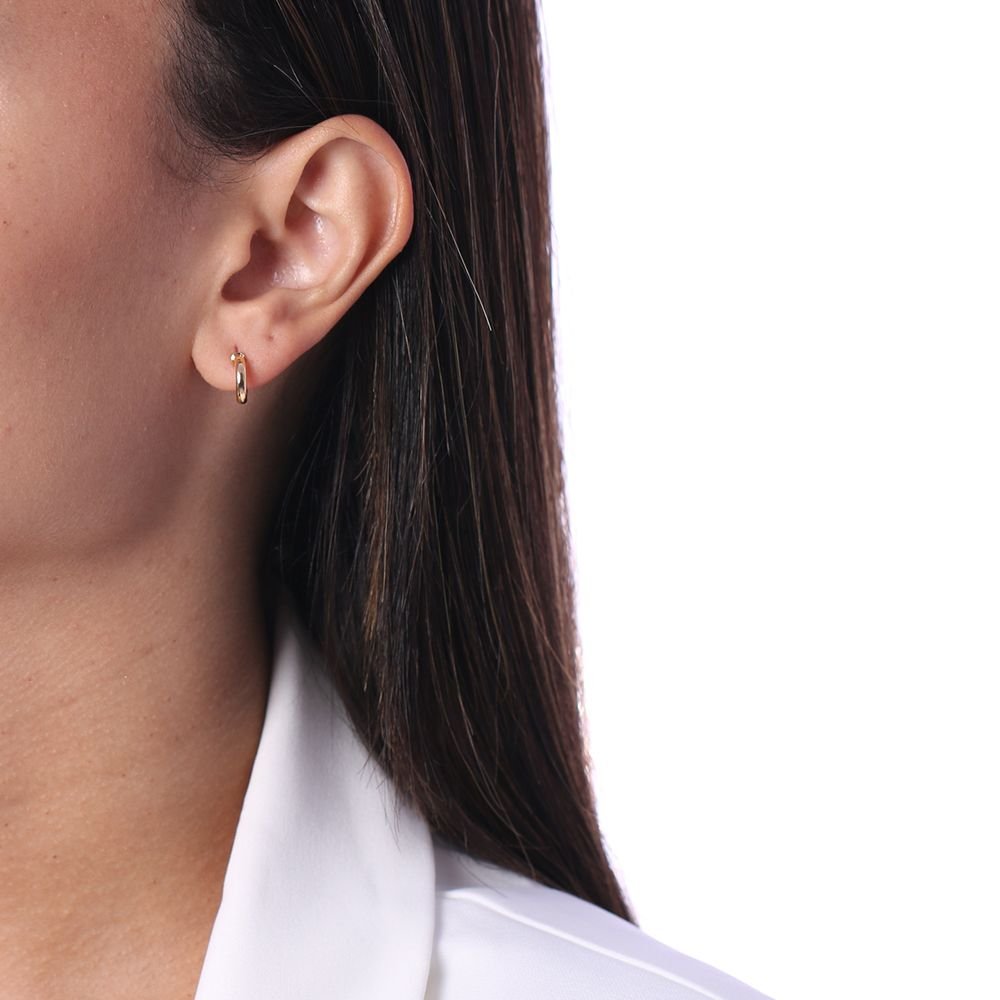 Ag-925-Do Brinco Meia Argolinha Lisa (10mm)