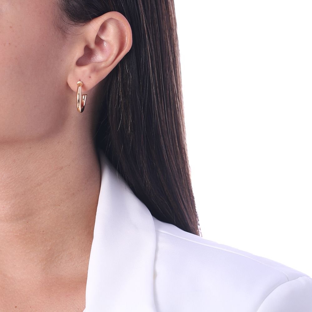 Ag-939-Do Brinco Meia Argola Lisa (22m)