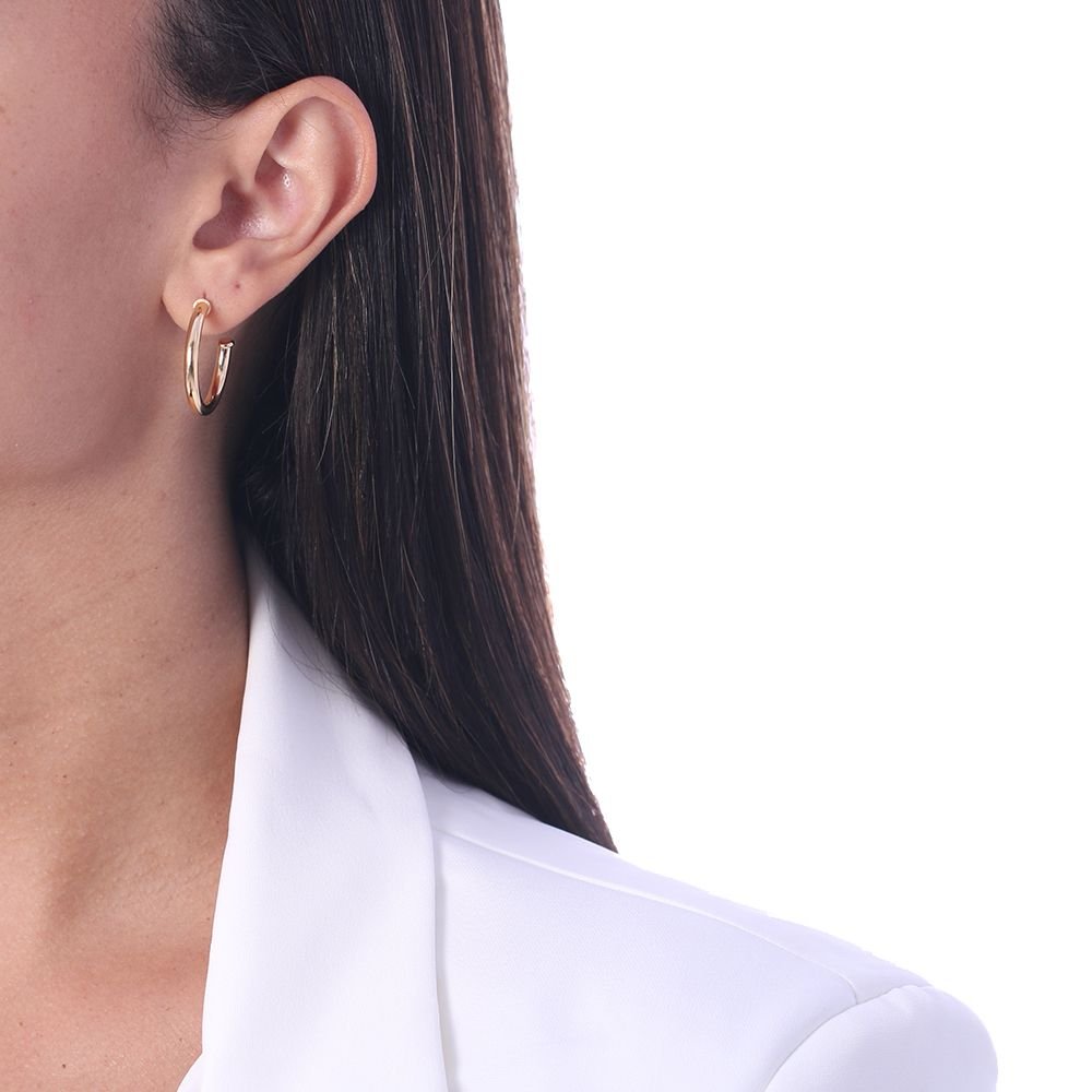 Ag-940-Do Brinco Meia Argola Lisa (26mm)