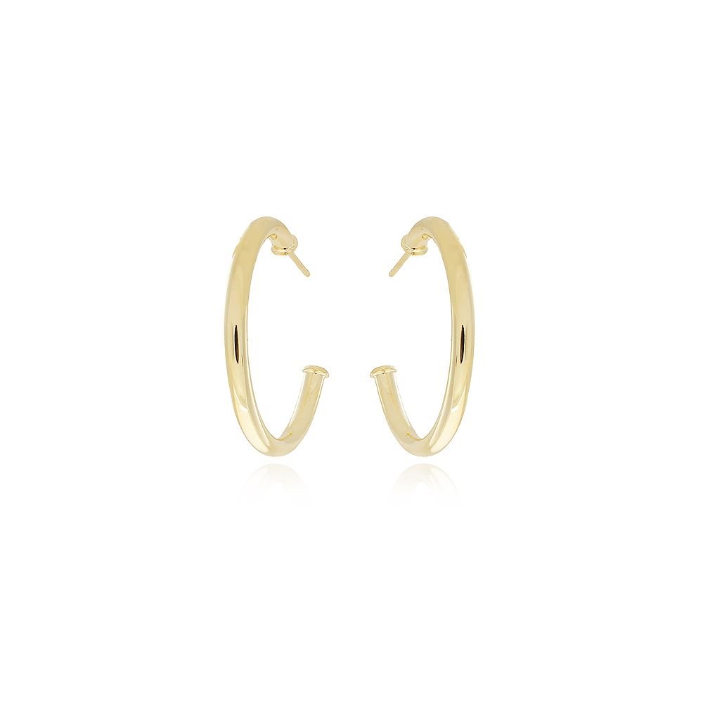 Ag-941-Do Brinco Meia Argola Lisa (32mm)