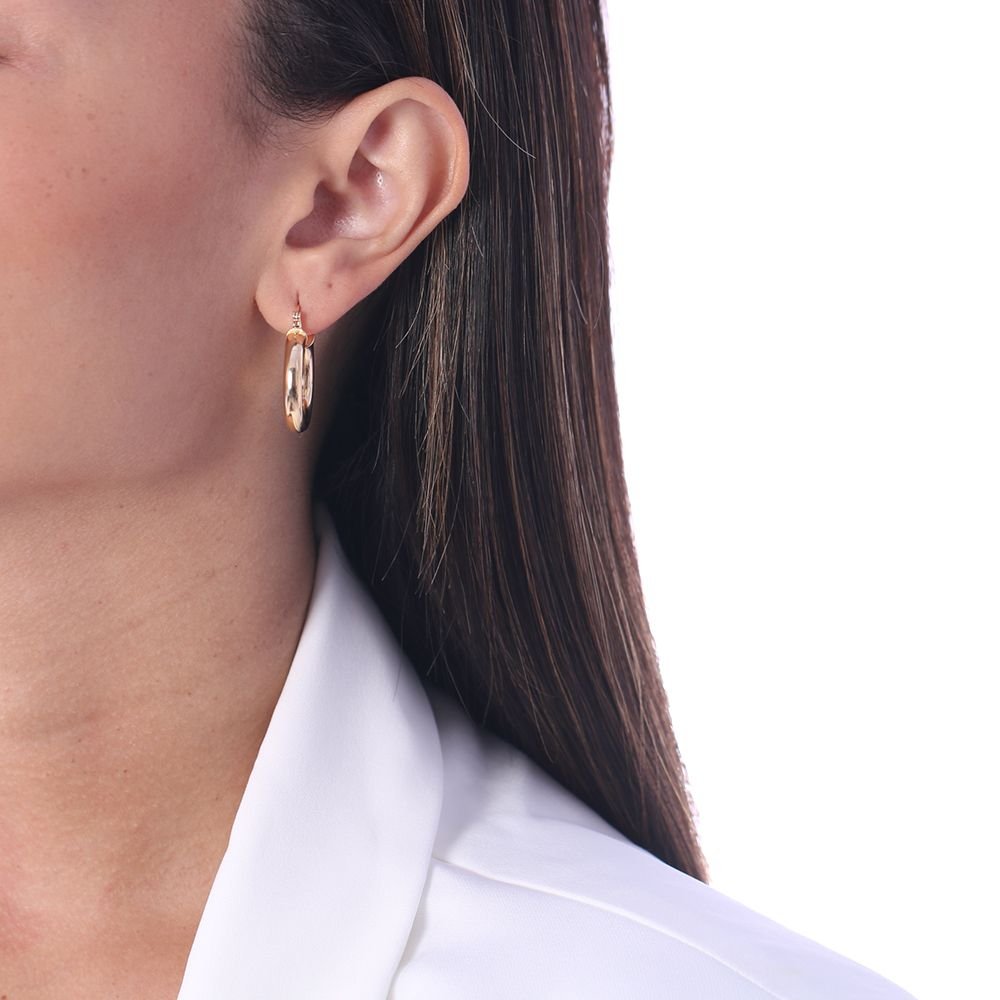 Ag-946-Do Brinco De Argola Tubular Lisa (26mm)