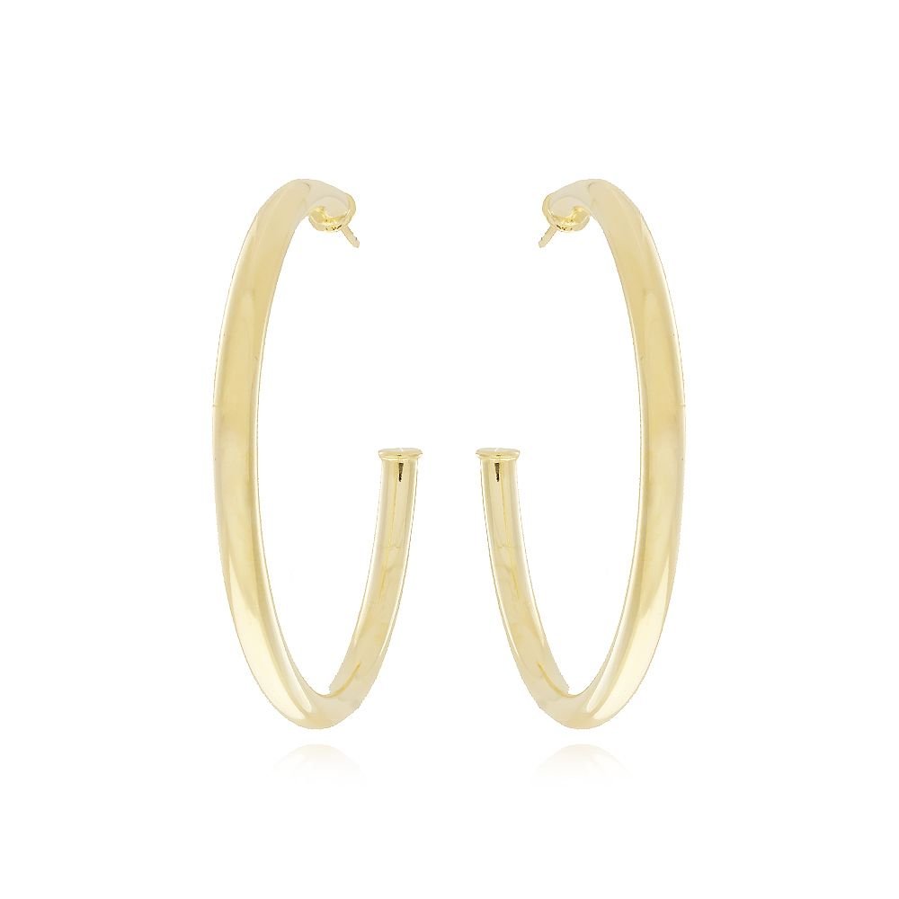 Ag-950-Do Brinco Meia Argola Lisa (54mm)