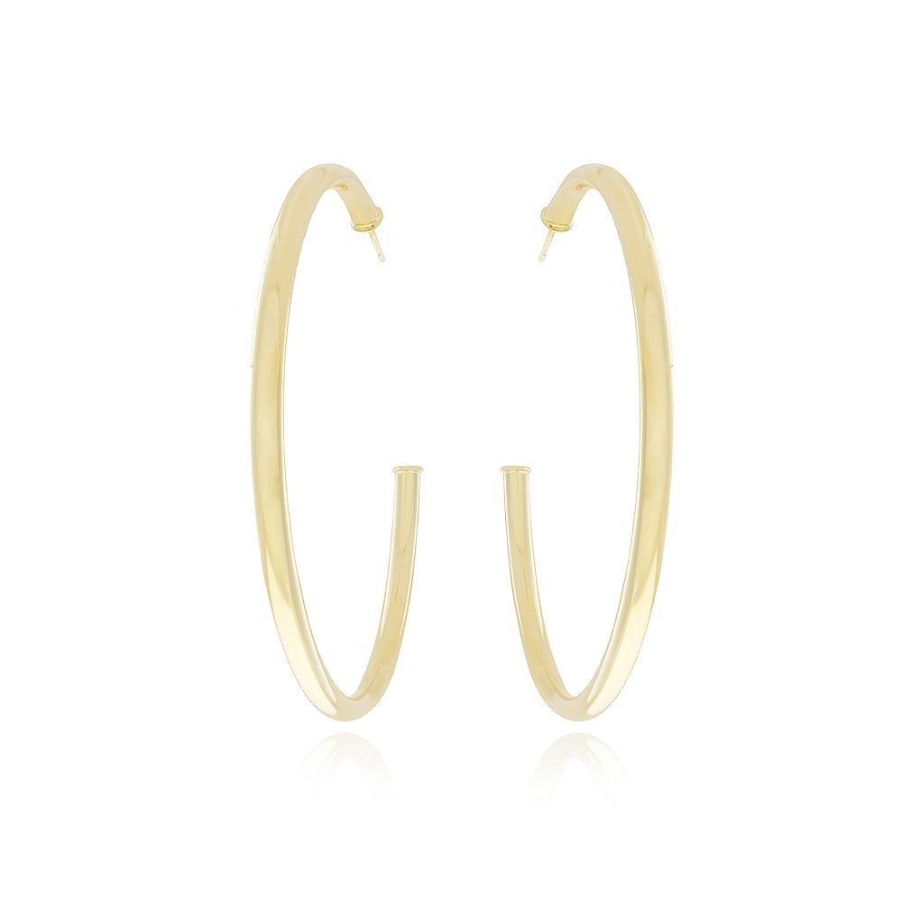 Ag-951-Do Brinco Meia Argola Lisa (75mm)