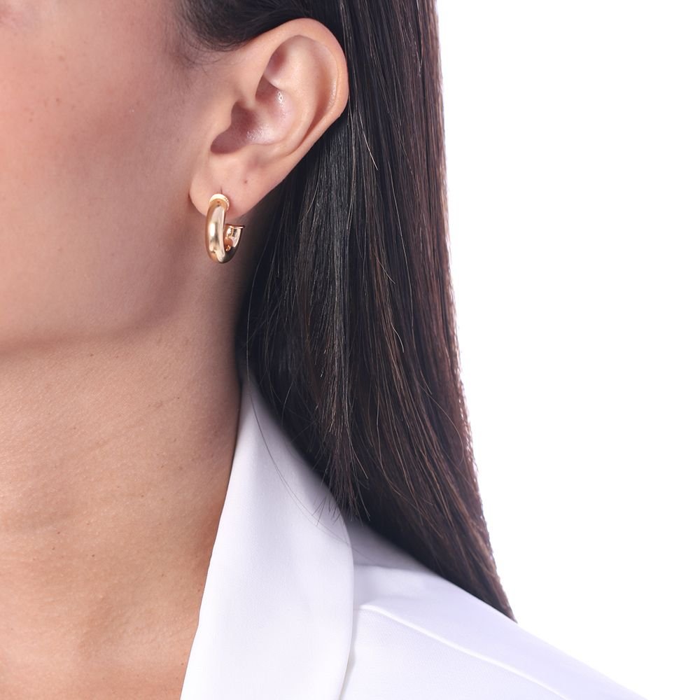 Ag-955-Do Brinco Meia Argolar Tubular Lisa (19mm)