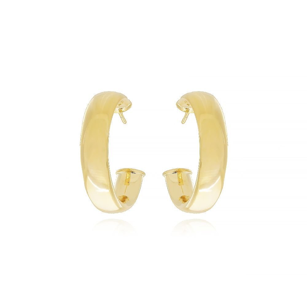 Ag-964-Do Brinco Meia Argola Lisa (26mm)