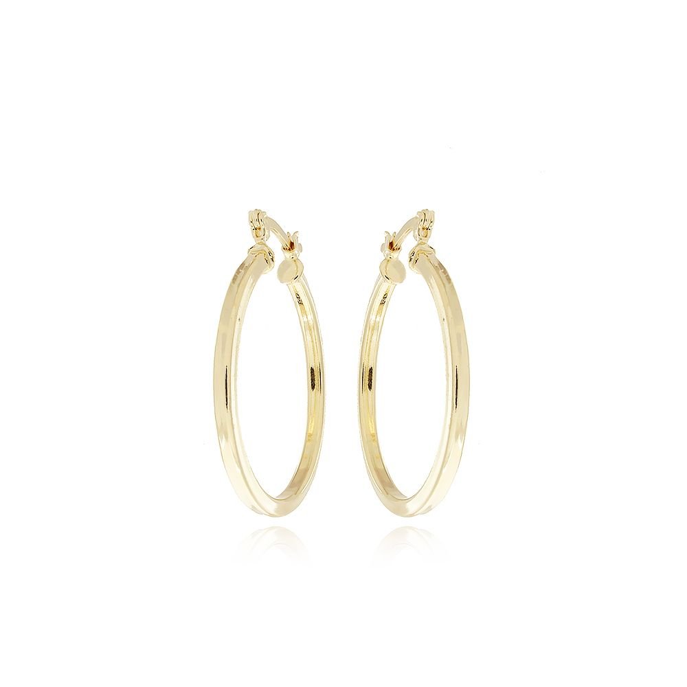 Ag-983-Do Brinco De Argola Quadrada Lisa (35mm)