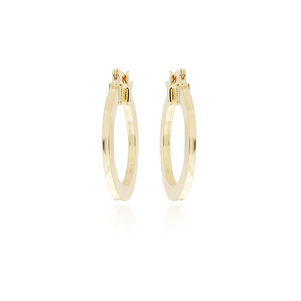 Ag-993-Do Brinco De Argola Quadrada Lisa (32mm)