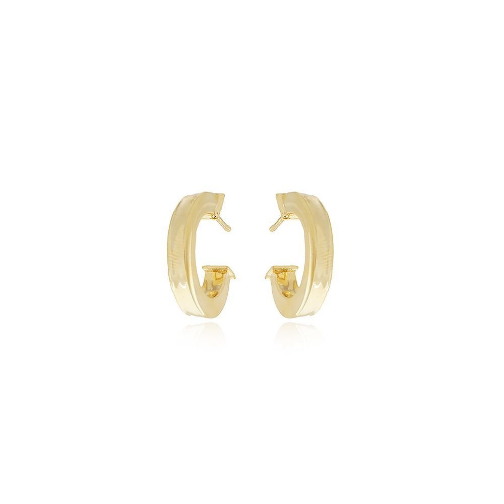 Ag-996-Do Brinco Meia Argola Quadrada Lisa (21mm)