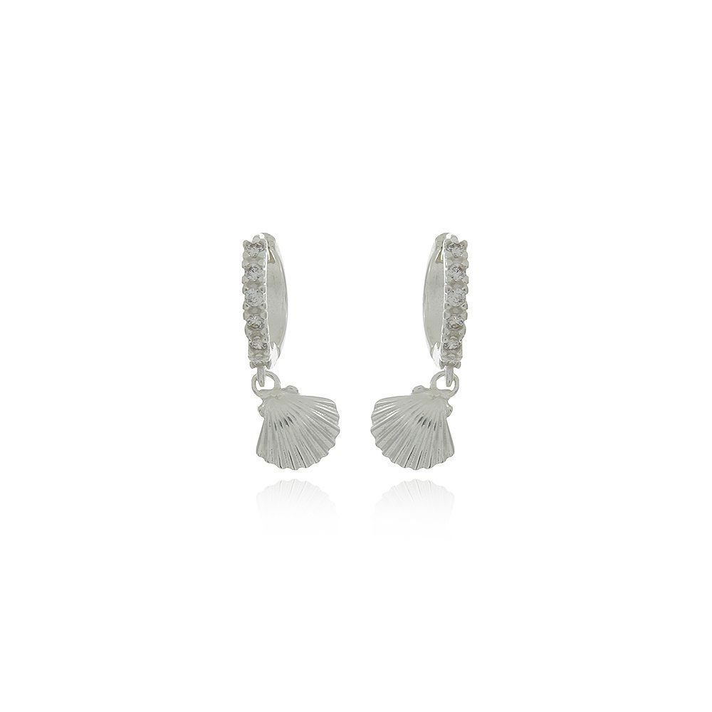 Ag-Br-475 Argolinha Com Pêndulo De Concha