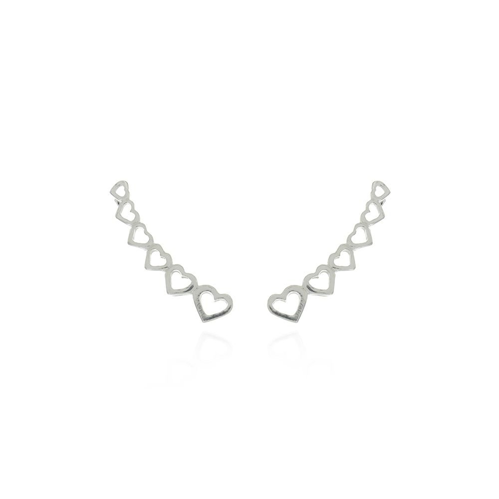 Ag-Br-896 Brinco Ear Cuff De Corações