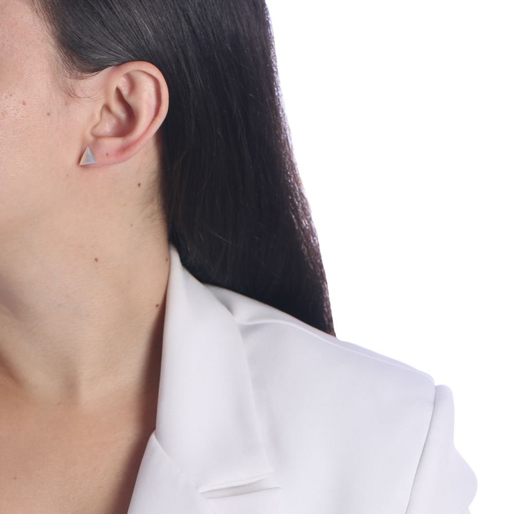 Ag-Br-902 Brinco De Triângulo Liso