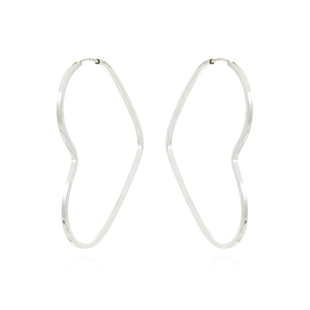 Ag-Bra-195 Coração (40mm)Fio Quadrado